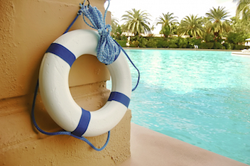 Bouy by the swimming pool