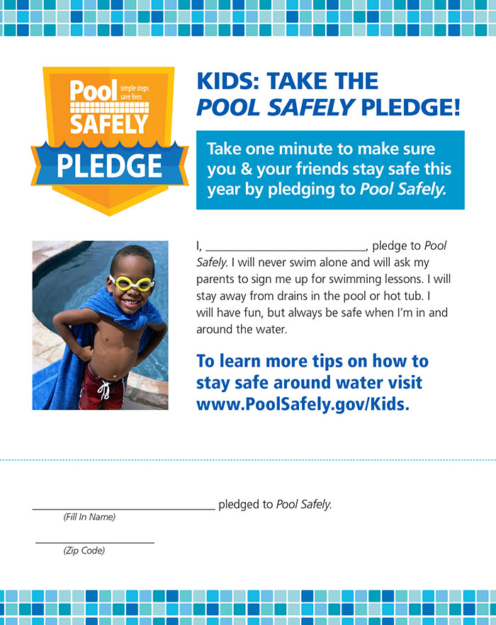 Kids pool safely pledge