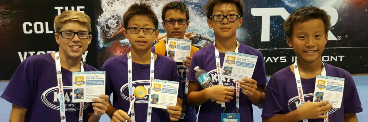 5 kids taking the pledge