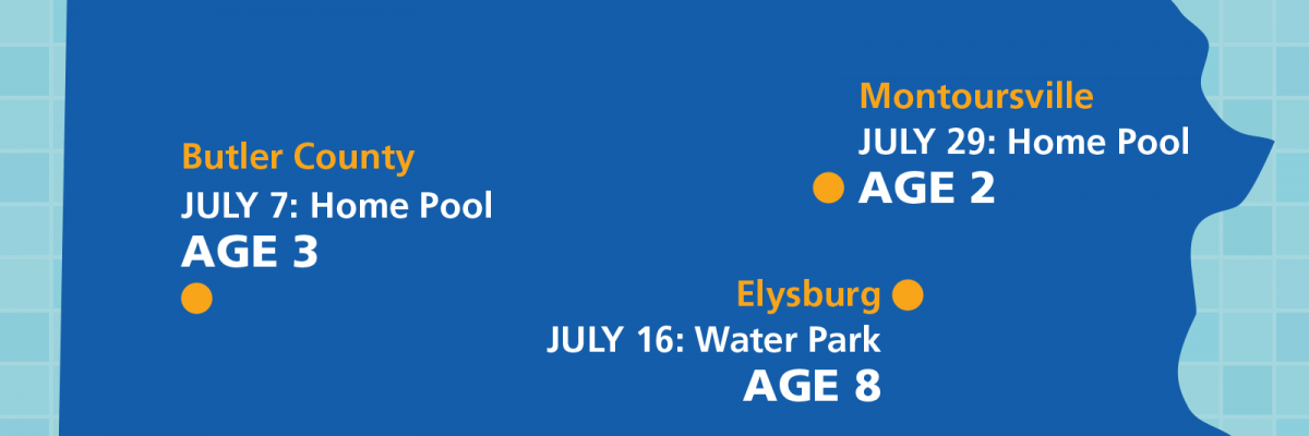 Map of Pennsylvania stating july 2016 pool and spa drownings