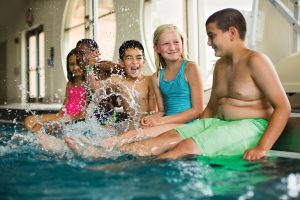 Children participate in the YMCA’s learn to swim programs.