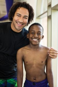 Children participate in the YMCA’s learn to swim programs.