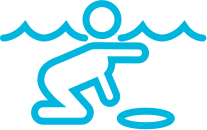 icon of person swimming