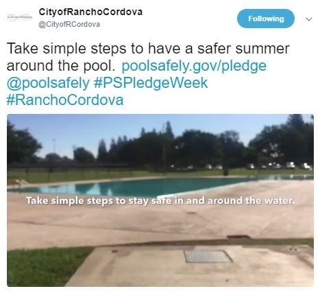 a tweet by the city of rancho cordova.