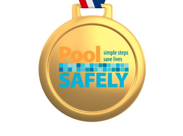 pool safely medal.